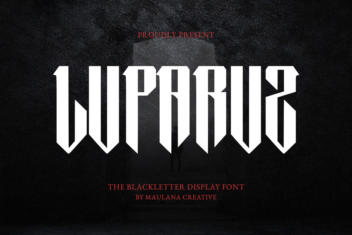 Luparuz Blackletter Display Font, a Blackletter Font by Maulana Creative (Photo 1 of 7)