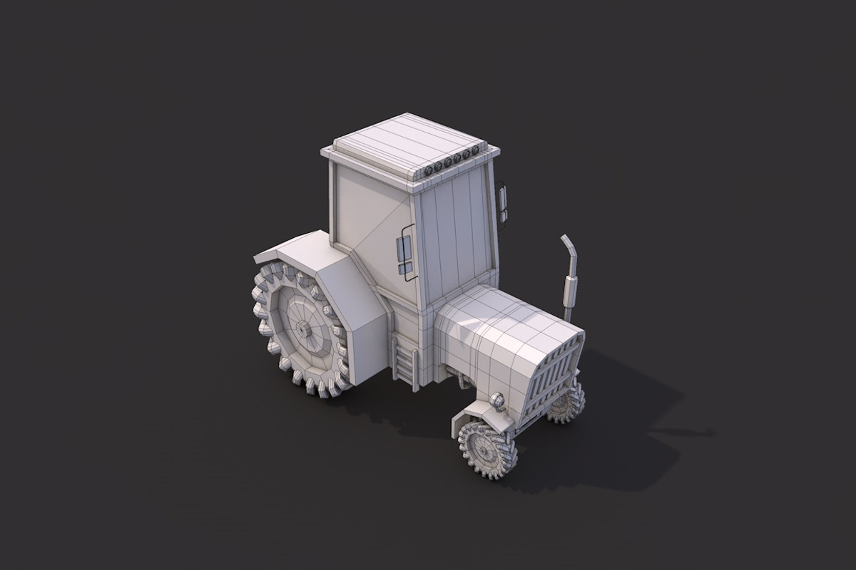 Low Poly Tractor, a Cars & Vehicle 3D Model by CreativeeArt (Photo 6 of 8)