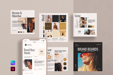 Brand & Mood Board Social Media Post, a Social Media Template by TemplatesForest