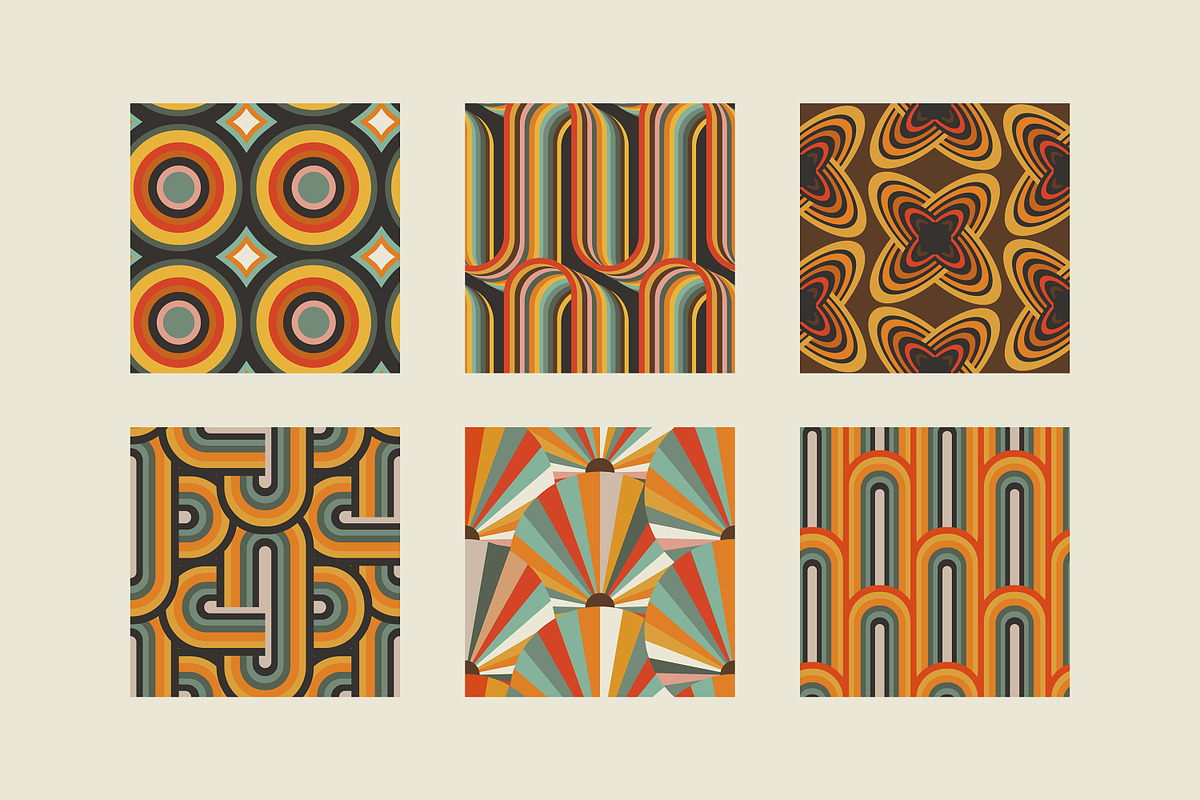 30 Retro Seamless Patterns