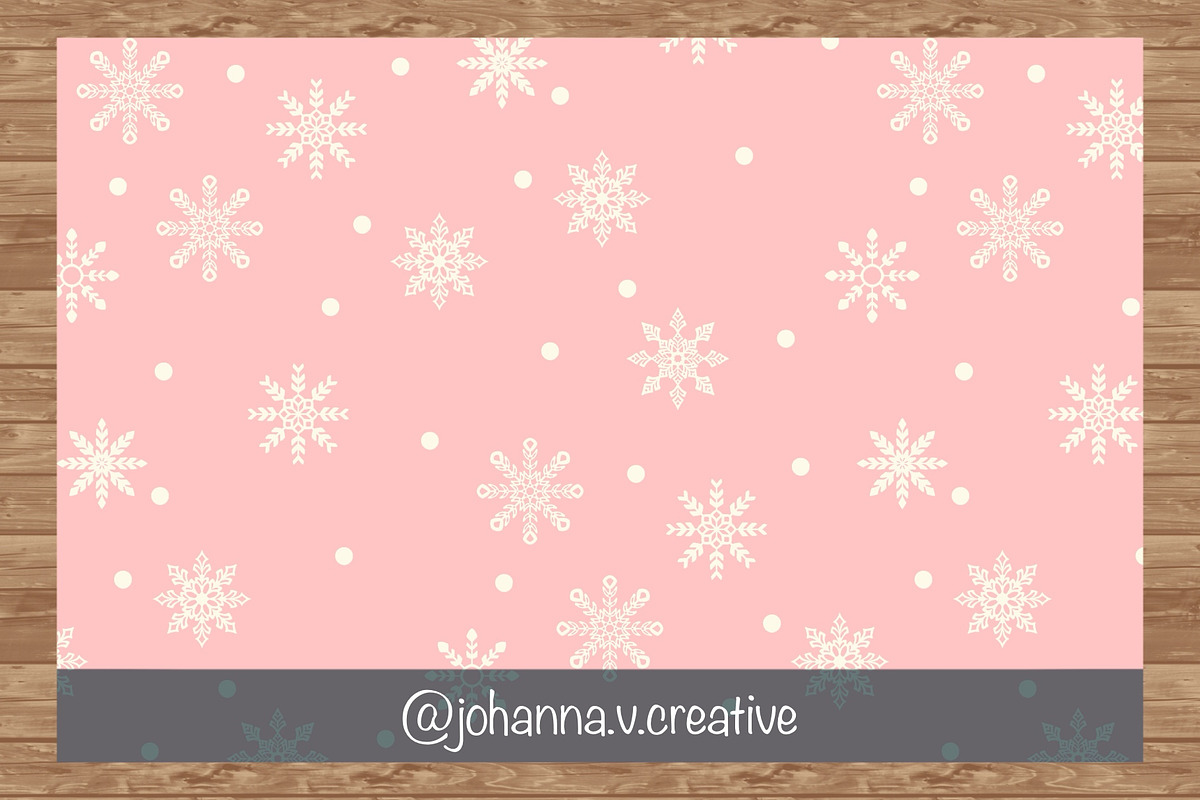 Snowflake Seamless Pattern, an Illustration by Johanna V. Creative (Photo 3 of 5)