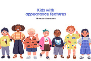 Diverse kids with appearance feature, a Person Illustration by Good Studio (Thumbnail 1 of 3)