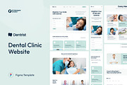 Dental Clinic Website UI Figma, an UI Kit Template by peterdraw (Thumbnail 1 of 7)