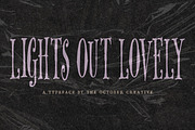 Lights Out Lovely Tall Display Font, a Handwritten Font by The October Creative (Thumbnail 1 of 8)