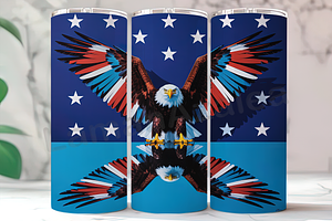 Bald Eagle Patriotic 20oz Tumbler, an Arts & Entertainment Photo by LamanAzalea