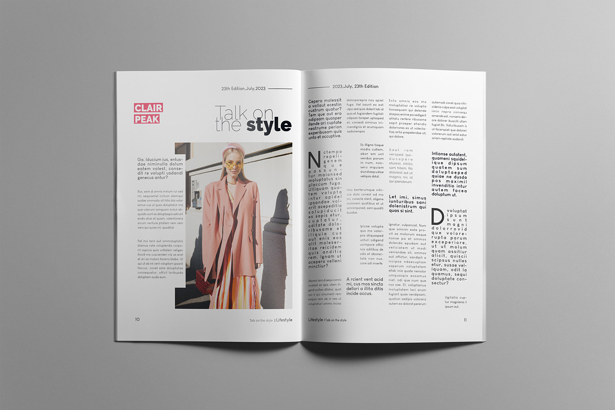 Lifestyle magazine layout 01, a Magazine Template by Swayang (Photo 6 of 22)