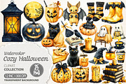 Cozy Halloween Sublimation Clipart, an Illustration by Dream Creation (Thumbnail 1 of 7)