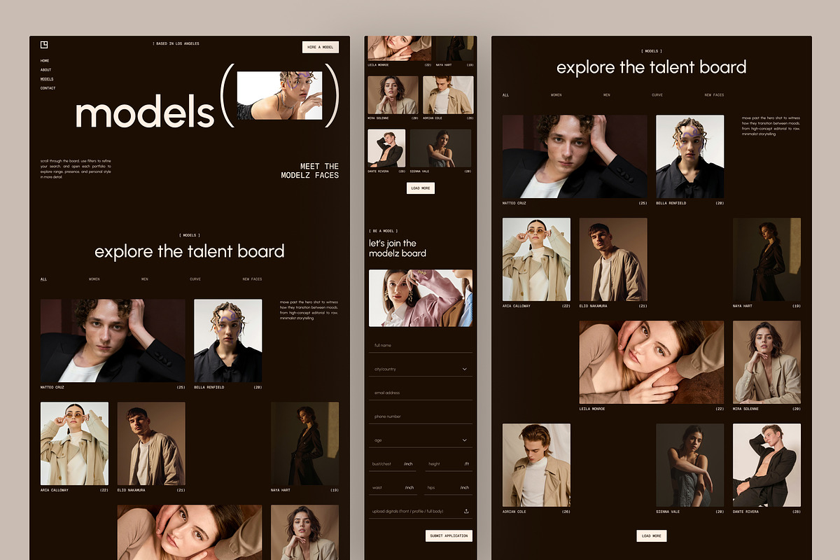 Talent & Model Agency Website UI, an UI Kit Template by peterdraw (Photo 4 of 7)