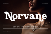 Norvane Decorative Serif Font, a Serif Font by Vadovastd (Thumbnail 1 of 9)