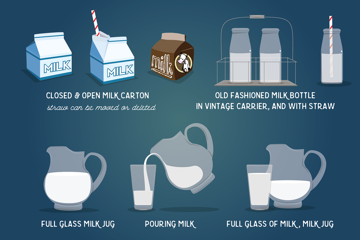 Cartoon Illustrated Dairy Foods, a Food Illustration by Rainy City Press (Photo 2 of 3)