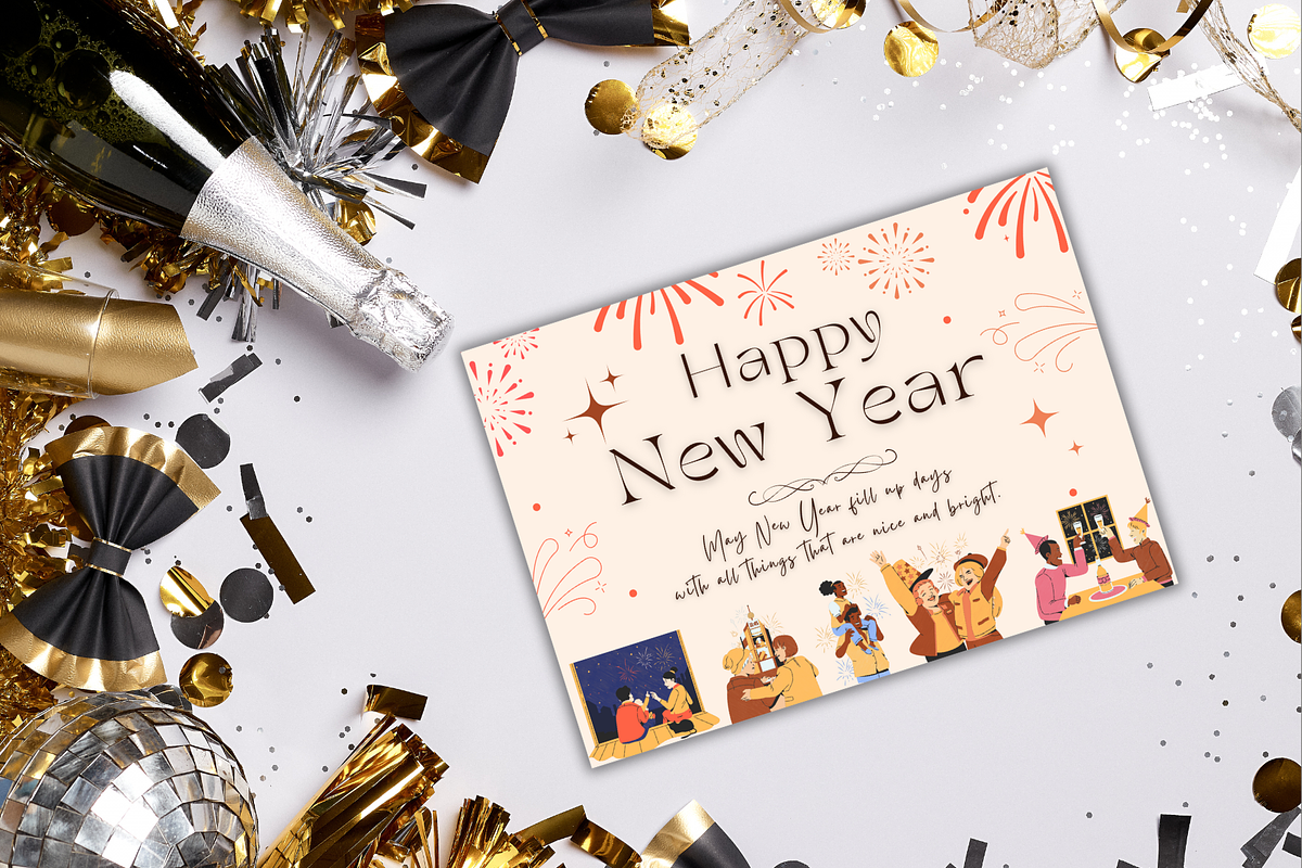 Elegant White New Year Card | Canva, a Card Template by WynterLife Studio (Photo 3 of 6)
