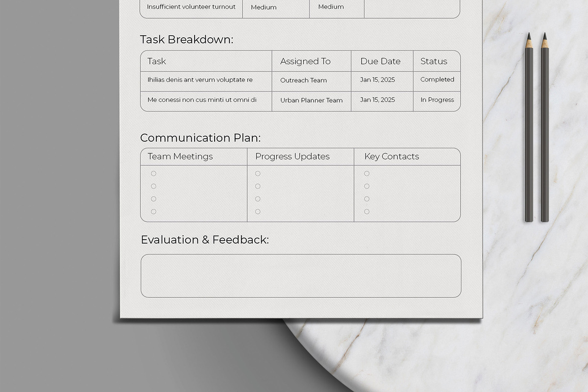 Universal Project Planner, a Stationery Template by MightyDesign (Photo 5 of 8)
