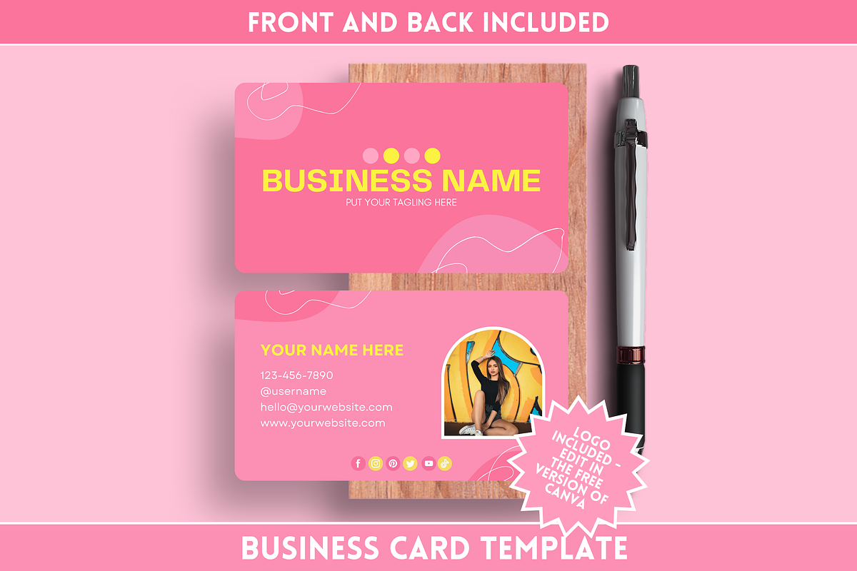 Colorful Business Card Template, a Business Card Template by SunshineStudioBoutique (Photo 1 of 9)
