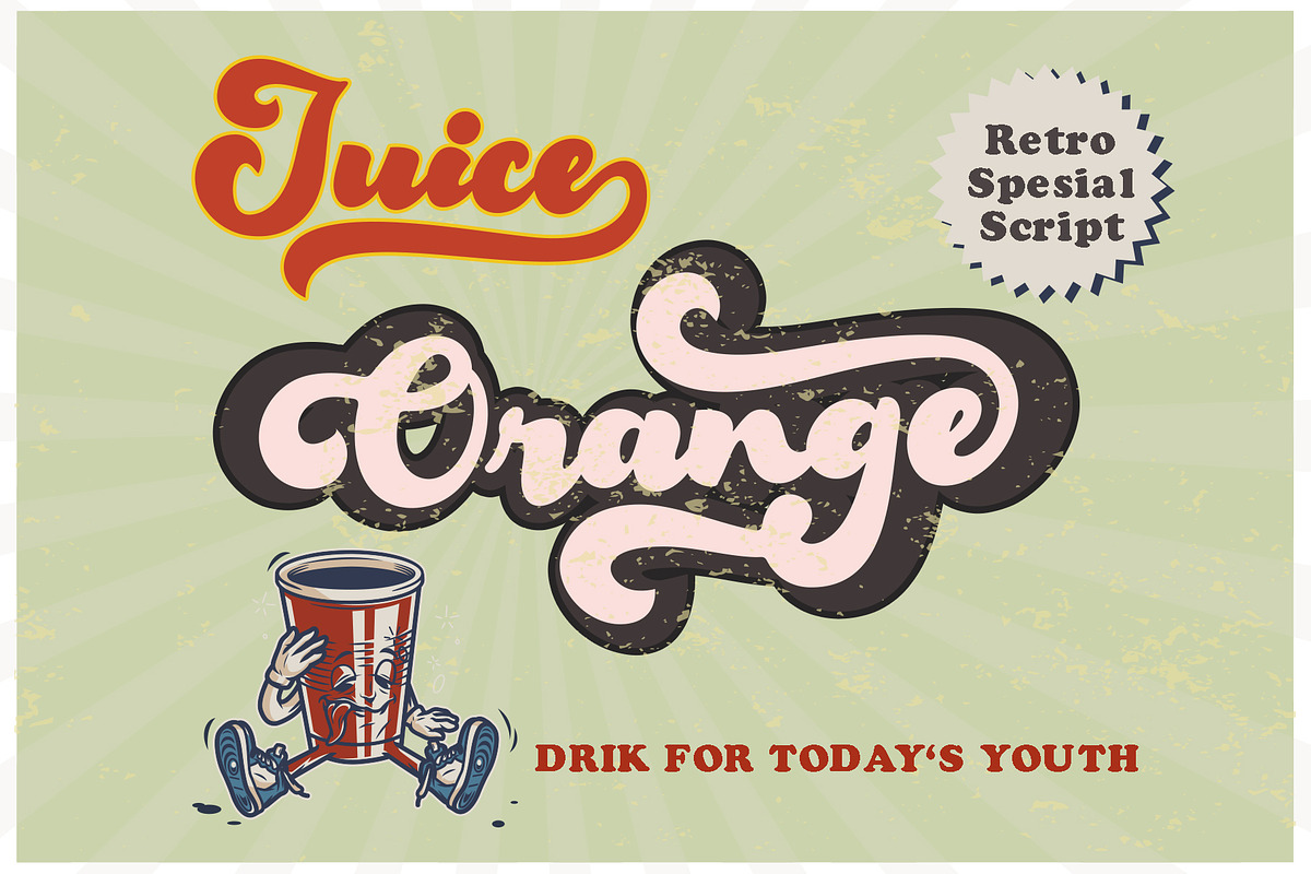 Raphila retro, a Script Font by Sulthan Studio (Photo 7 of 7)