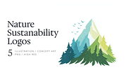 Nature Sustainability Logos, a Decorative Illustration by Typedreams.site (Thumbnail 1 of 6)