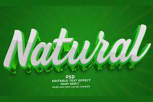 PSD Natural 3d Editable Text Effect