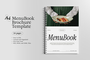 Aesthetic Modern Menu Book Template, a Magazine Template by TMint Play