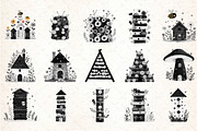 Bee House Clipart Set, an Illustration by DreamCafeArt (Thumbnail 6 of 6)