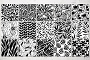 Black And White Floral Patterns, a Pattern Graphic by pineart (Thumbnail 3 of 3)