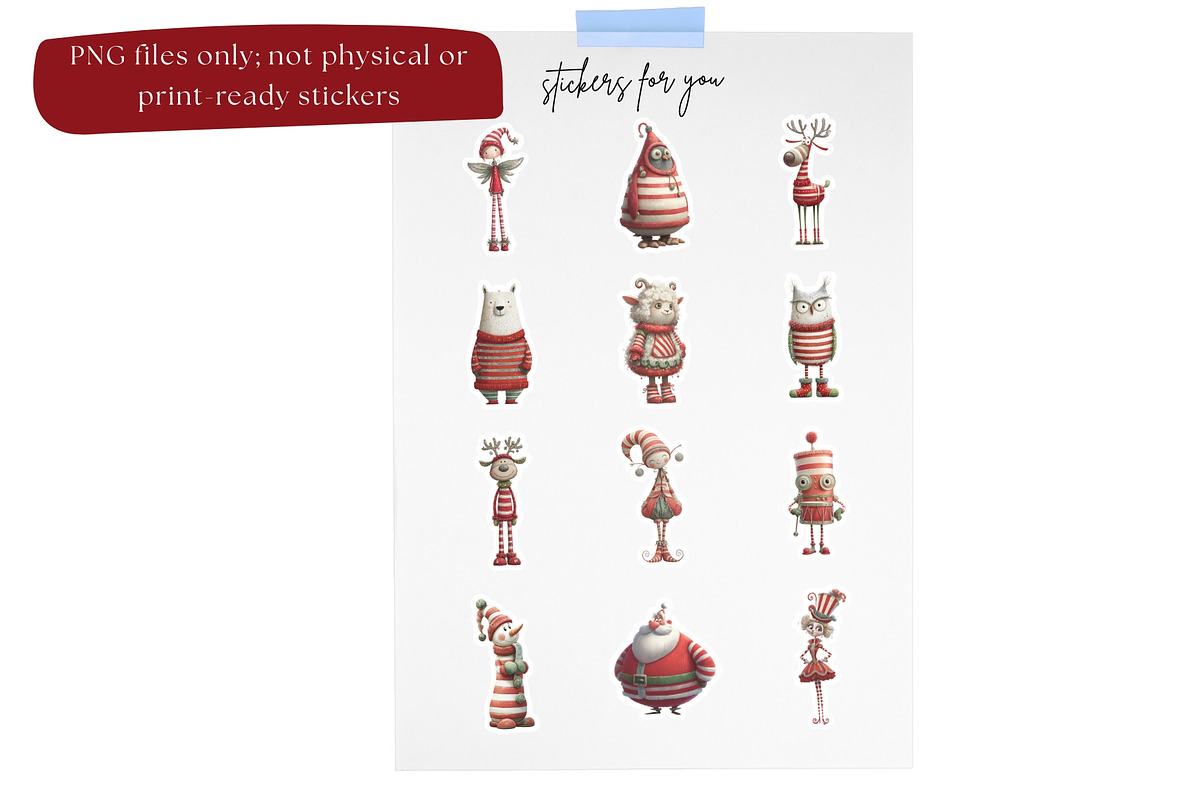 Quirky Christmas Clipart Characters, a Seasonal Illustration by Nicole Branger Art (Photo 15 of 21)