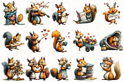 Quirky Valentine Squirrel Clipart, an Illustration by OK Design (Thumbnail 3 of 6)