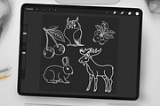 Woodland Animals Digital Stamps, a Graphic by Favorites_Art (Thumbnail 2 of 17)
