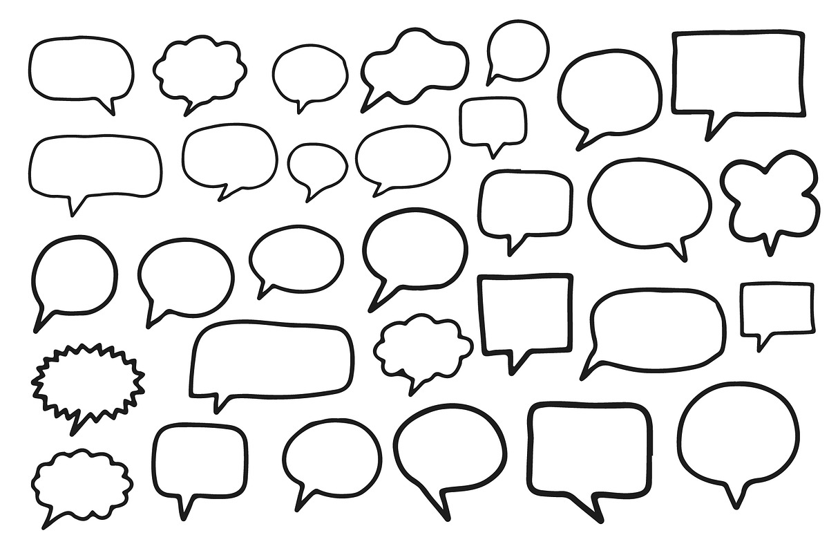 HAND DRAWN DOODLE SHAPES VECTOR SET, a Pattern Graphic by craftlove (Photo 11 of 12)