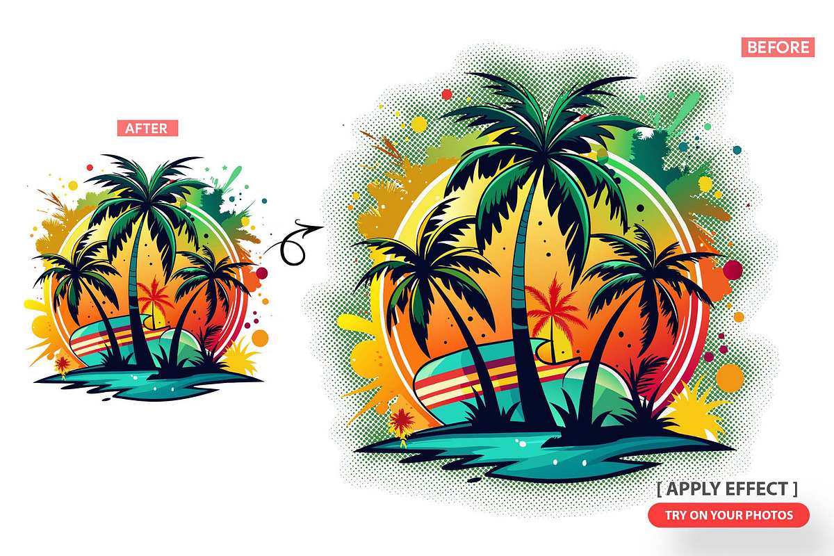 Halftone Backing & Shadow Kit, an Action Add-On by MRI STUDIO (Photo 9 of 13)