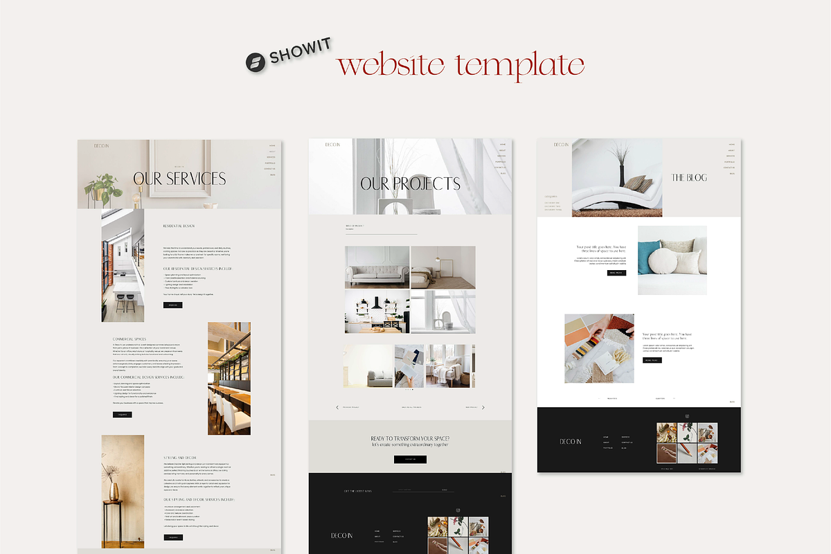 Showit Template-Interior Design preview 2
