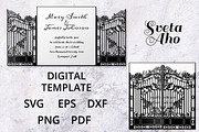 Square Gate Fold Wedding Invitation, an Invitation Template by Sveta Aho (Thumbnail 1 of 2)