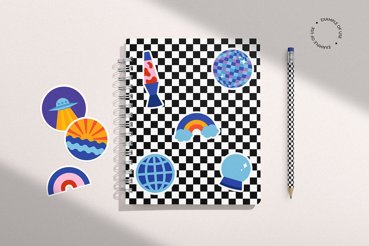 Retro Vibes Graphic Set 60s 70s, an Illustration by May Motif (Photo 3 of 23)