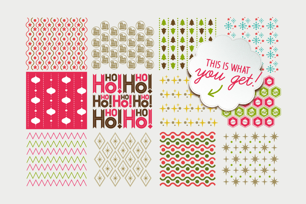 xmas vector patterns preview 2