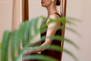 Mindfulness session retreat harmony woman fly yoga, a Person Photo by Photo Drive Studio