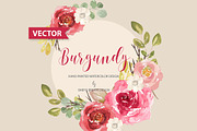 Burgundy Design VECTOR, an Illustration by Babysbreath/Dandelionery (Thumbnail 2 of 2)