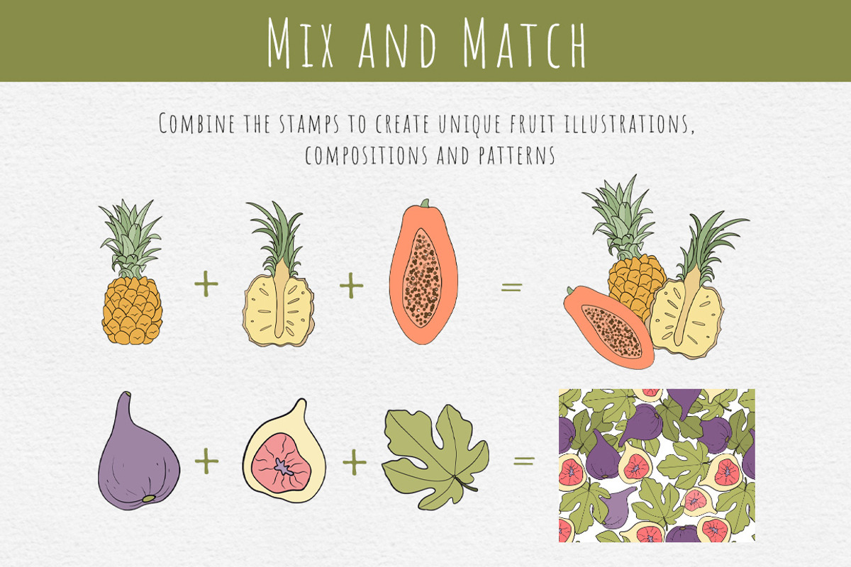 Fruit & Vegetable Procreate Stamps, a Brush Add-On by Mari_Caliart (Photo 8 of 10)