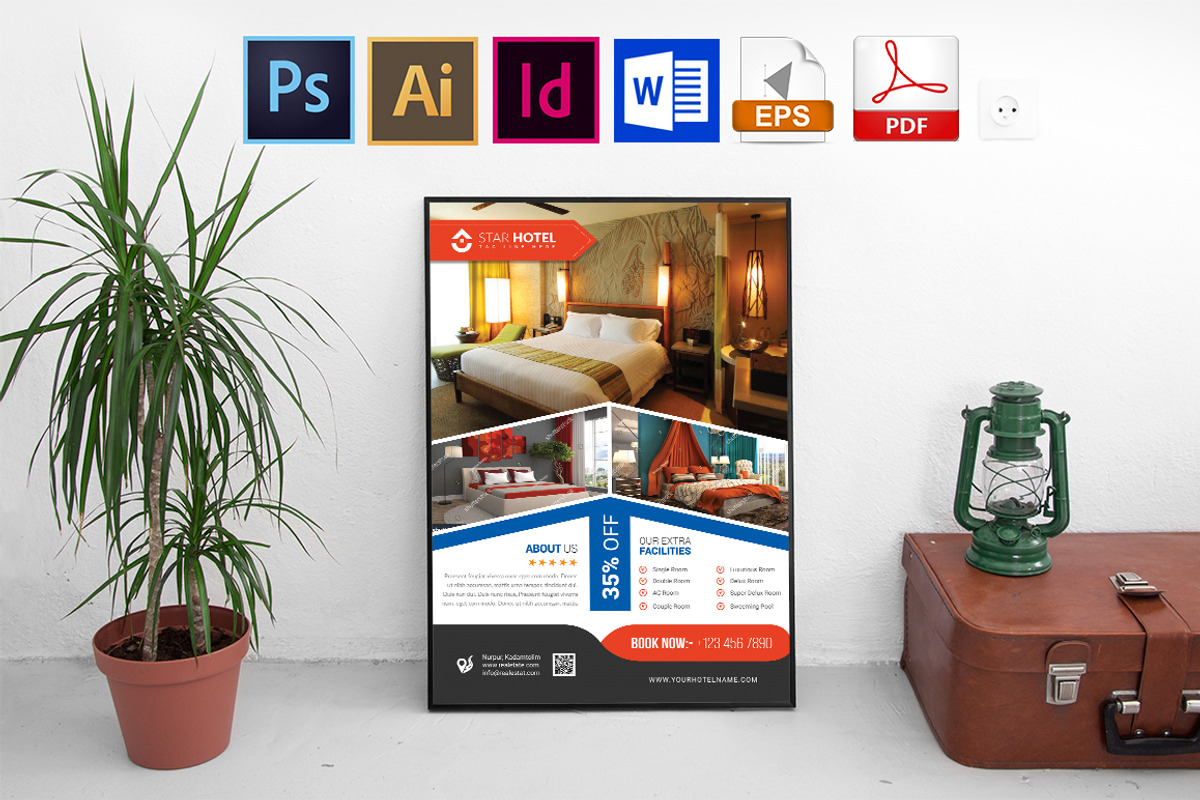 10 Hotel Poster Bundle 90% OFF, a Flyer Template by Imagine Design Studio (Photo 8 of 12)