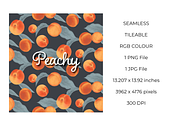 Peachy Seamless Pattern, a Pattern Graphic by Painted Puffin Creative (Thumbnail 2 of 3)
