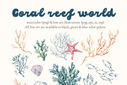 Ocean watercolor background animals, a Background Graphic by Yuliya Derbisheva (Thumbnail 9 of 15)