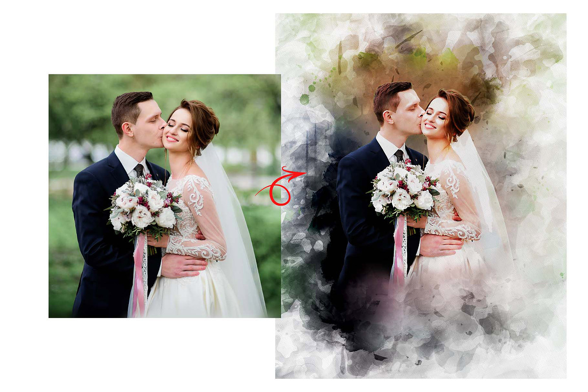 Couples Portrait From Photo, an Action Add-On by Photoshop Action (Photo 4 of 12)