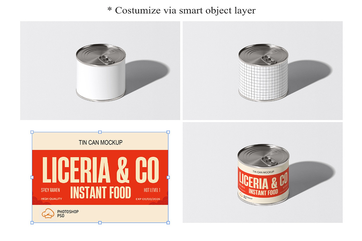 Aluminum Tin Can Mockups, a Product Mockup by Sweetdady (Photo 10 of 16)