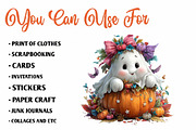Cute Halloween Ghost, a Seasonal Illustration by CreationArt (Thumbnail 5 of 7)