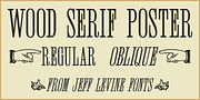Wood Serif Poster JNL, a Serif Font by Jeff Levine Fonts (Thumbnail 1 of 5)