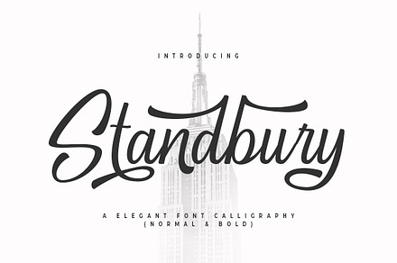 Standbury Script ( Normal, Bold), a Script Font by cooldesignlab
