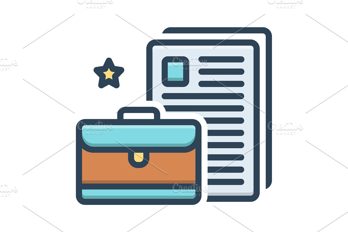 Portfolio briefcase color icon, a Duotone Icon by Creative priyanka