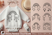 Dreamy Rainbow Cloud SVG PNG Bundle, an Illustration by Actual Pixel (Thumbnail 1 of 8)