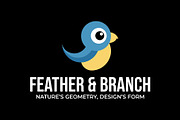Feather & Branch Mascot Cartoon Logo, an Animal Illustration by Cekal_std (Thumbnail 2 of 3)