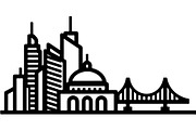 City Skyline Silhouette Bundle, an Object Graphic by Creativeshirt (Thumbnail 11 of 20)