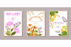 Spring wildflowers posters. Flowers, an Illustration by Stock-Smart-Start