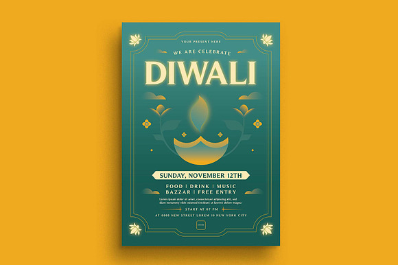 Diwali Festival Party Flyer Template