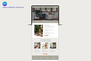 Wellness Canva Website Template Kit, a Landing Page Template by Web Template Market